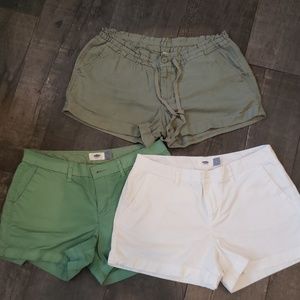 Old Navy cotton/Linen shorts (3 PAIR)